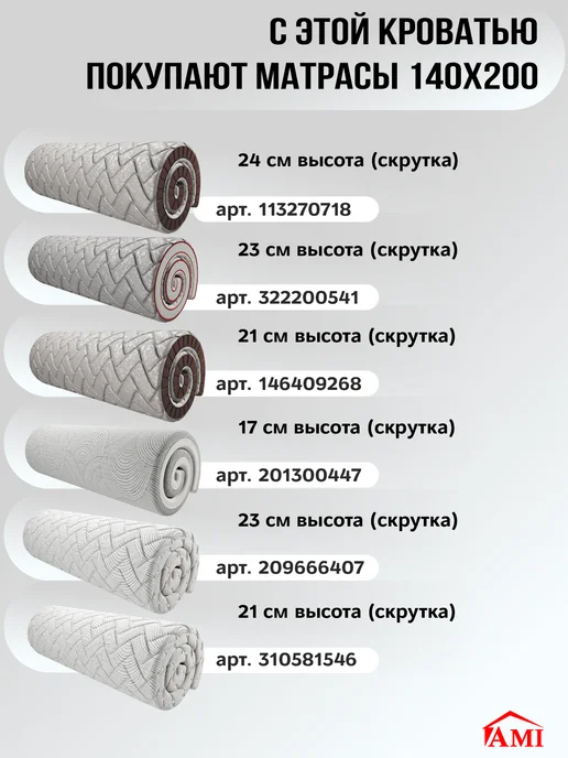 AMI Кровать 140х200 двуспальная металлическая лофт железная, 140x200, фото 6