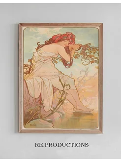 Постер Les Saisons 4 - Alphonse Mucha