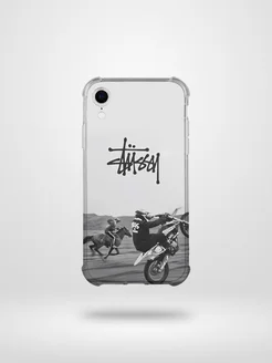 Стильный чехол на iPhone XR силиконовый STUSSY