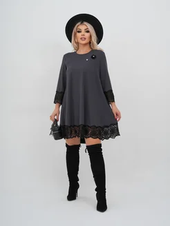 Туника нарядная ажурная большие размеры LIRUS FASHION 272901962 купить за 2 490 ₽ в интернет-магазине Wildberries