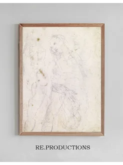 Постер Study of a Madonna (verso) - Leonardo da Vinci