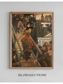 Постер Embarkation at Calais - James Tissot