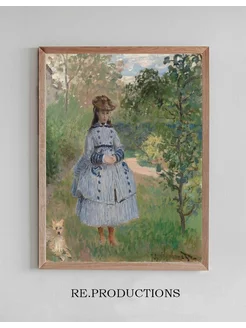 Постер Girl with Dog - Claude Monet