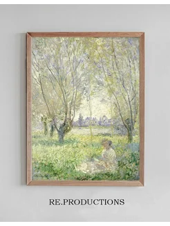 Постер Woman Seated under the Willows - Claude Monet