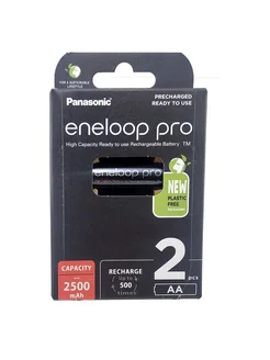 Батарейка аккумуляторная R6 (AA) Pro Ni-MH 2500mAh (2шт) Eneloop 273052097 купить за 1 905 ₽ в интернет-магазине Wildberries