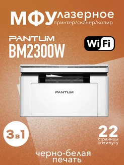 МФУ лазерный BM2300W Wi-Fi 3в1 принтер, сканнер, копир Pantum 273059892 купить за 14 317 ₽ в интернет-магазине Wildberries