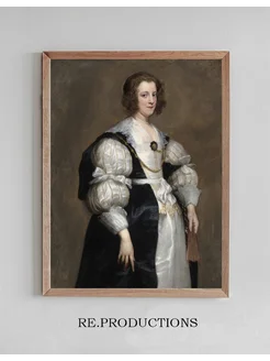 Постер Lady with a Fan - Anthony van Dyck