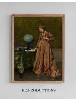 Постер News from Afar - Alfred Stevens