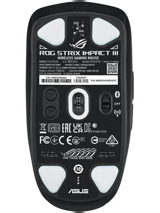 Asus Мышь беспроводная P520 ROG Strix Impact III Wireless, черный, фото 7