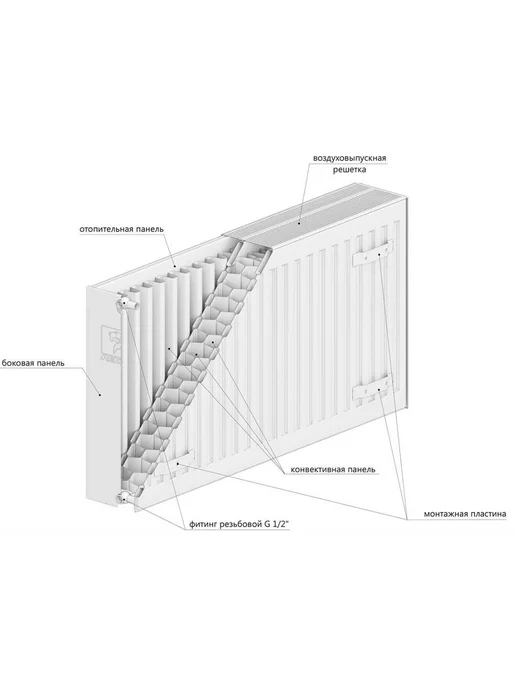 Лемакс Радиатор отопления стальной Lemax PC 33 300 1400, белый, фото 8