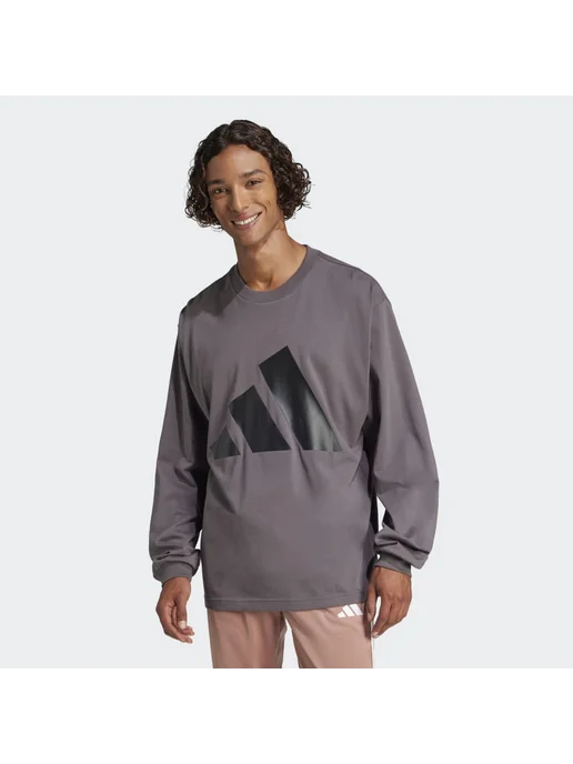 adidas Лонгслив спортивный M BL SJ LS T, фиолетовый, фото 3
