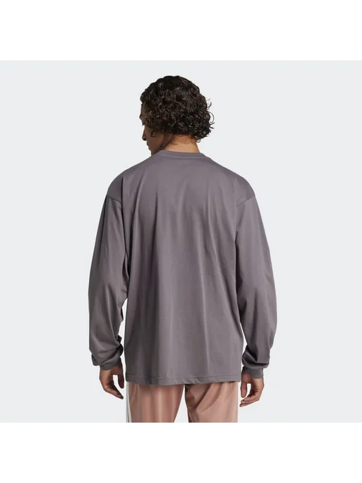 adidas Лонгслив спортивный M BL SJ LS T, фиолетовый, фото 4