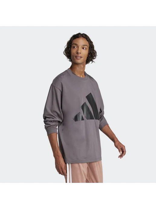 adidas Лонгслив спортивный M BL SJ LS T, фиолетовый, фото 5