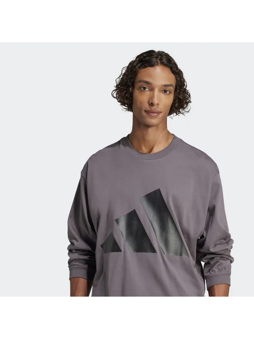 adidas Лонгслив спортивный M BL SJ LS T, фиолетовый, фото 6
