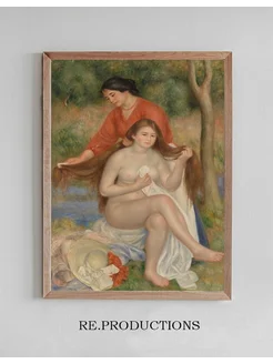 Постер Bather and Maid (La - Pierre-Auguste Renoir