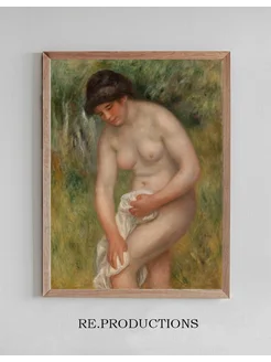 Постер Bather Drying Herself - Pierre-Auguste Renoir