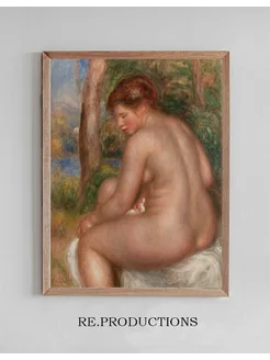 Постер Bather in Three-Quarter - Pierre-Auguste Renoir