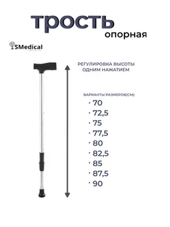 Трость опорная для ходьбы SMedikal 273177703 купить за 452 ₽ в интернет-магазине Wildberries