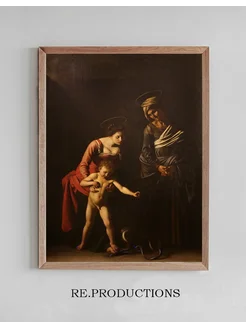 Постер Madonna and Child with Saint Anne - Caravaggio