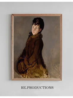 Постер Portrait of Isabelle Lemonnier with - Édouard Manet