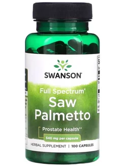 Со пальметто, Full Spectrum Saw Palmetto, 540 мг, 100 капсул SWANSON 273263271 купить за 710 ₽ в интернет-магазине Wildberries