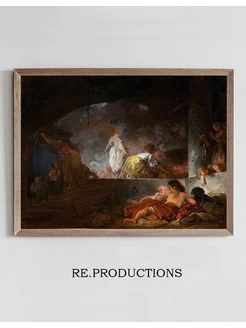 Постер The Laundresses - Jean-Honoré Fragonard