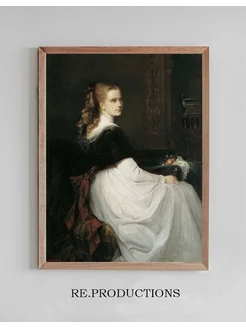 Постер Portrait of Eugenie Scheuffelen - Hans Makart