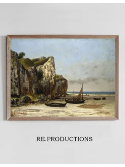 Постер Beach in Normandy - Gustave Courbet