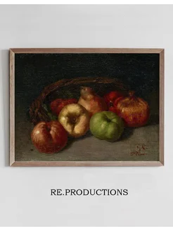 Постер Still Life with Apples, Pear, and - Gustave Courbet