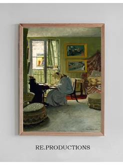 Постер Woman Writing in an Interior - Félix Vallotton