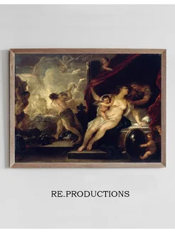 Постер Venus, Mars and the Forge of Vulcan - Luca Giordano