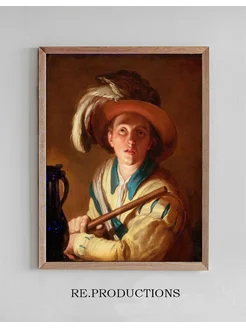 Постер The Flute Player - Abraham Bloemaert