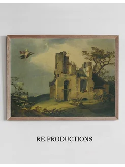 Постер A Landscape With Ruins,With - Abraham Bloemaert