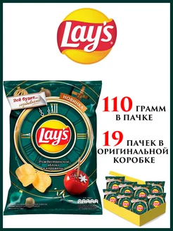 Чипсы Lays Рождественское яблоко в карамели 19 шт по 110 г