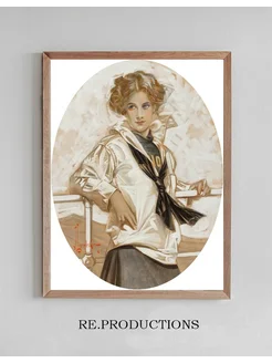 Постер Lucky Bag Girl - Joseph Christian Leyendecker