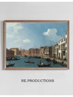 Постер Vue du canal de Santa Chiara, à Venise - Canaletto