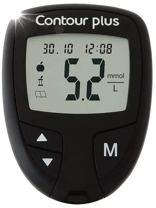 Contour Глюкометр Plus для измерения уровня глюкозы в кроки, вариант, фото 2