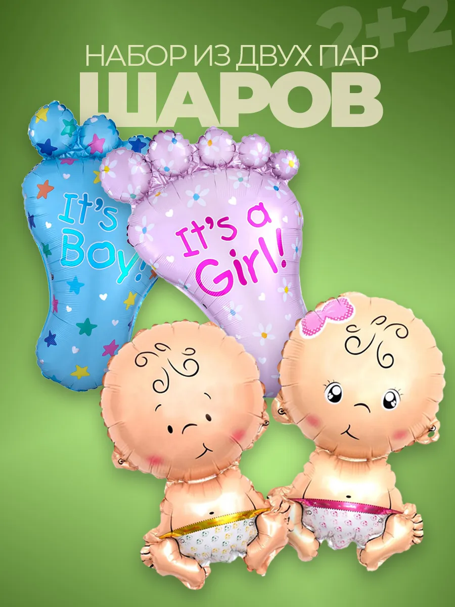Гендер пати фотозона фольгированные шары мальчик девочка