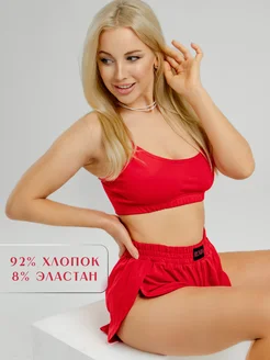 Пижама с шортами и топом RUMIA 273554320 купить за 2 378 ₽ в интернет-магазине Wildberries