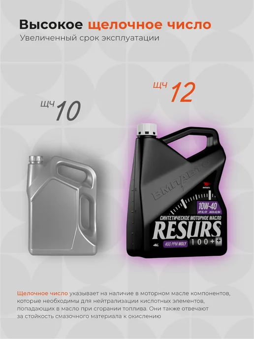 ВМПАВТО Масло моторное Resurs sl cf 10W-40, 5л, 5 л, фото 5