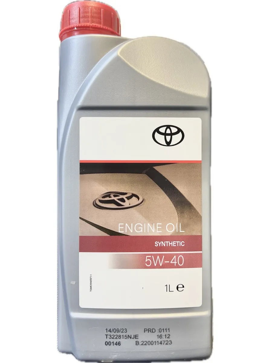 Масло моторное синтетическое TOYOTA ENGINE OIL 5W40 1л