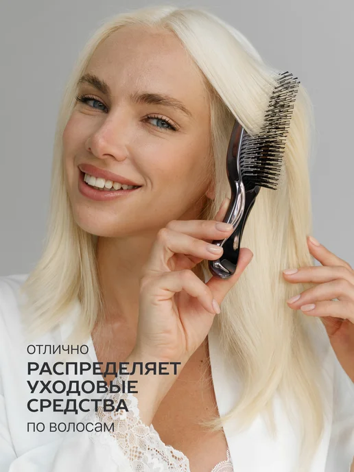 Curlbee Расческа для волос массажная, серый, фото 7