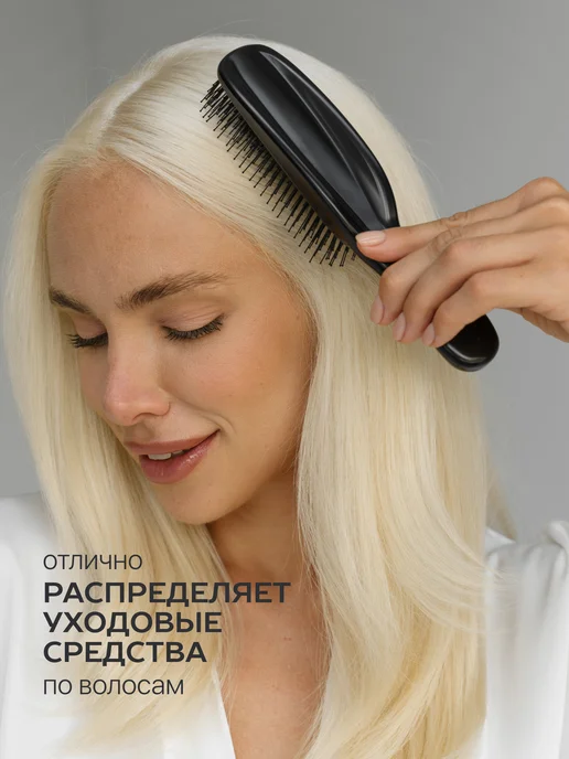 Curlbee Расческа для волос массажная, черный, фото 7