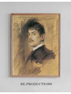 Постер Portrait of Franz von Stuck - Franz von Lenbach