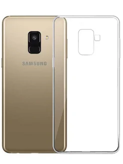 Чехол на Samsung Galaxy A8+ 2018 прозрачный cиликоновый