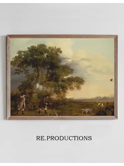 Постер Two Gentlemen Shooting - George Stubbs