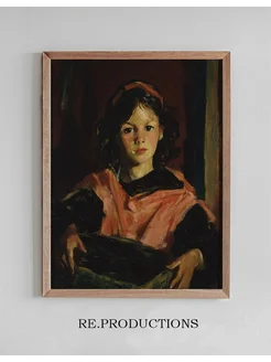 Постер Mary Ann with her Basket - Robert Henri