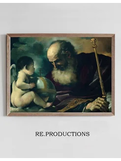 Постер God The Father And Angel - Guercino