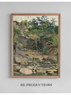 Постер Waterfall In The Savoy Region - Ferdinand Hodler