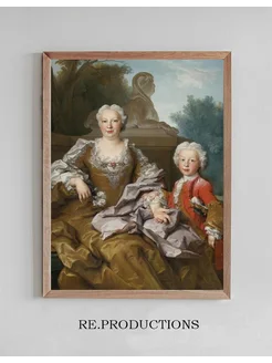 Постер Madame Bertin And Her Son - Nicolas de Largillière